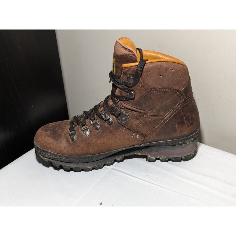 Meindl Hiking Boots Brown Leather Vibram Mens US 7.5 - Picture 7 of 9